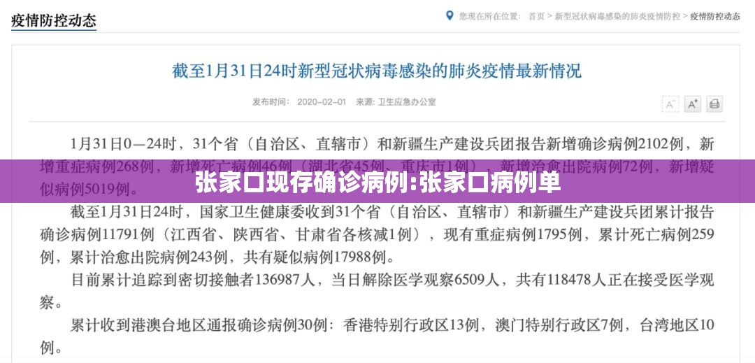 张家口现存确诊病例:张家口病例单 张家口现存确诊病例:张家口病例单