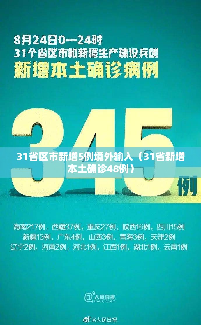 31省区市新增5例境外输入（31省新增本土确诊48例）