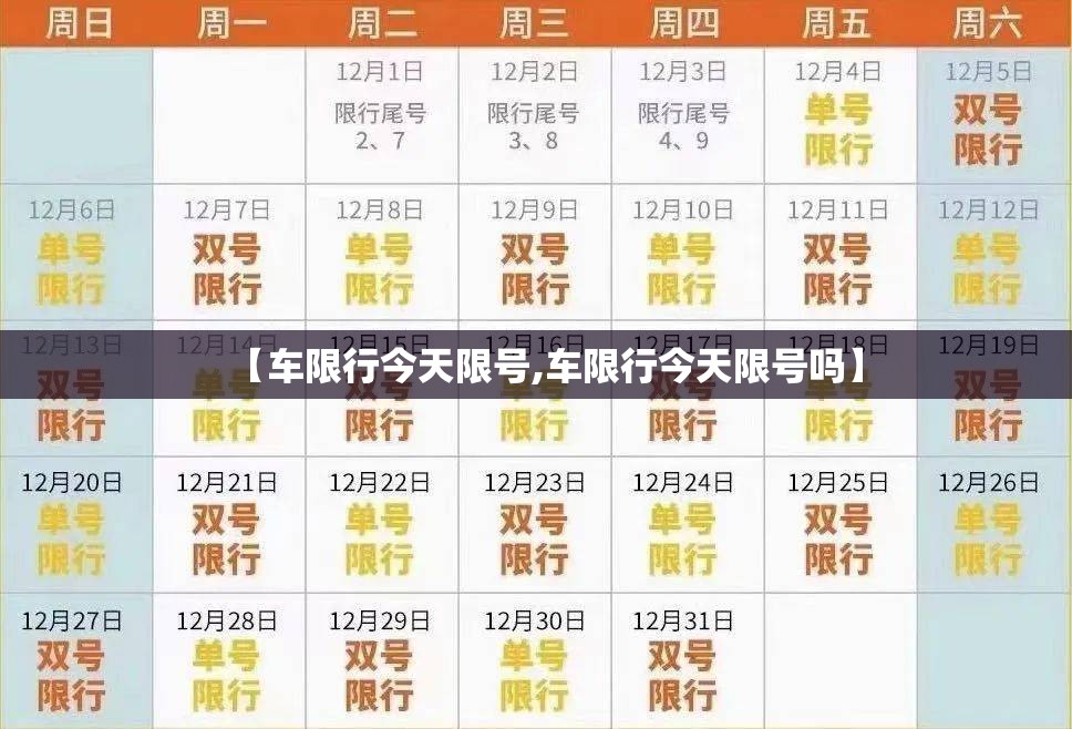 【车限行今天限号,车限行今天限号吗】 【车限行今天限号,车限行今天限号吗】