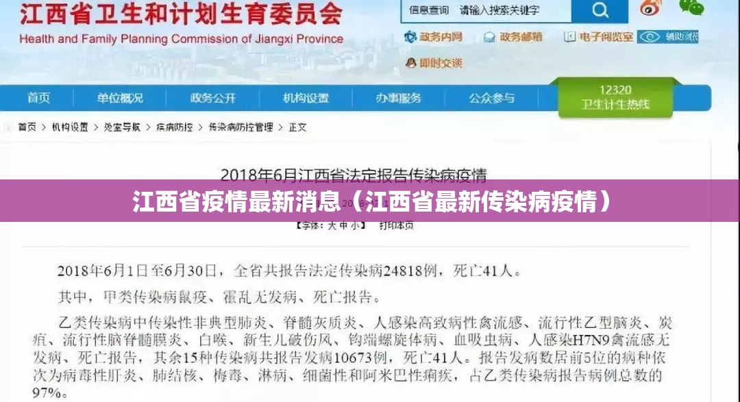 江西省疫情最新消息(江西省最新传染病疫情) 江西省疫情最新消息(江西省最新传染病疫情)
