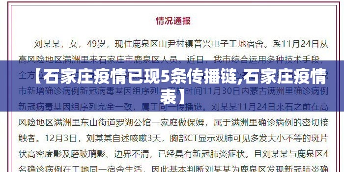 【石家庄疫情已现5条传播链,石家庄疫情表】