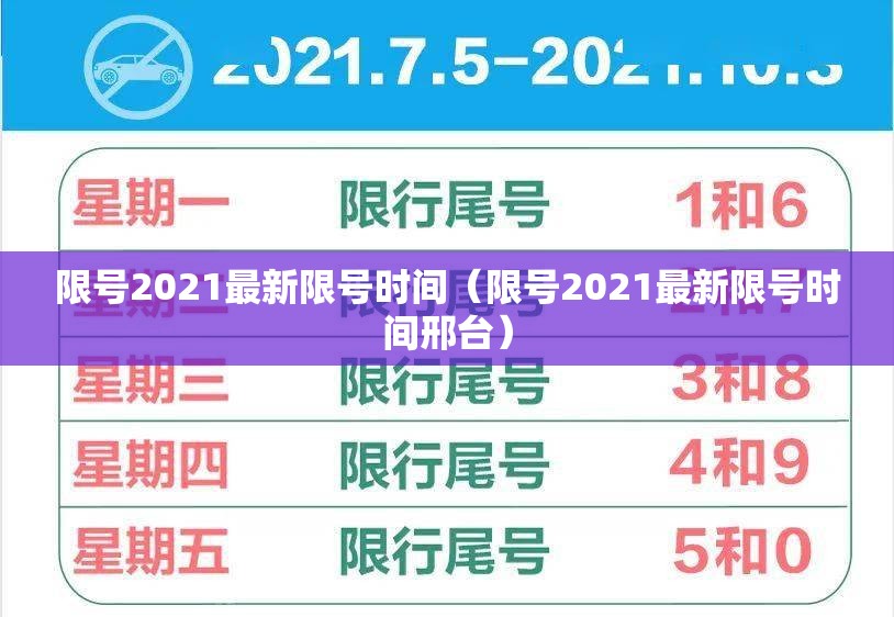 限号2021最新限号时间（限号2021最新限号时间邢台）