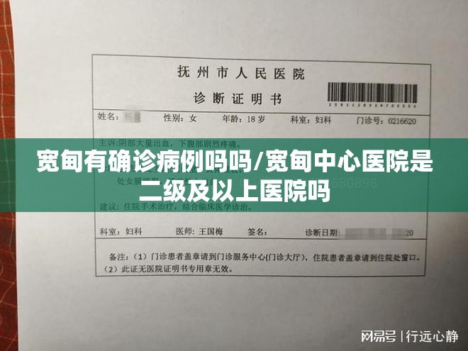 宽甸有确诊病例吗吗/宽甸中心医院是二级及以上医院吗