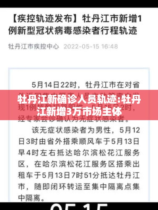 牡丹江新确诊人员轨迹:牡丹江新增3万市场主体 牡丹江新确诊人员轨迹:牡丹江新增3万市场主体