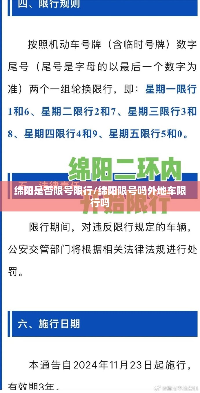 绵阳是否限号限行/绵阳限号吗外地车限行吗