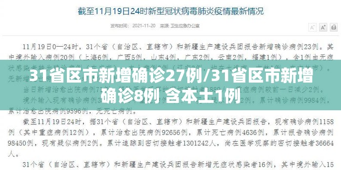 31省区市新增确诊27例/31省区市新增确诊8例 含本土1例