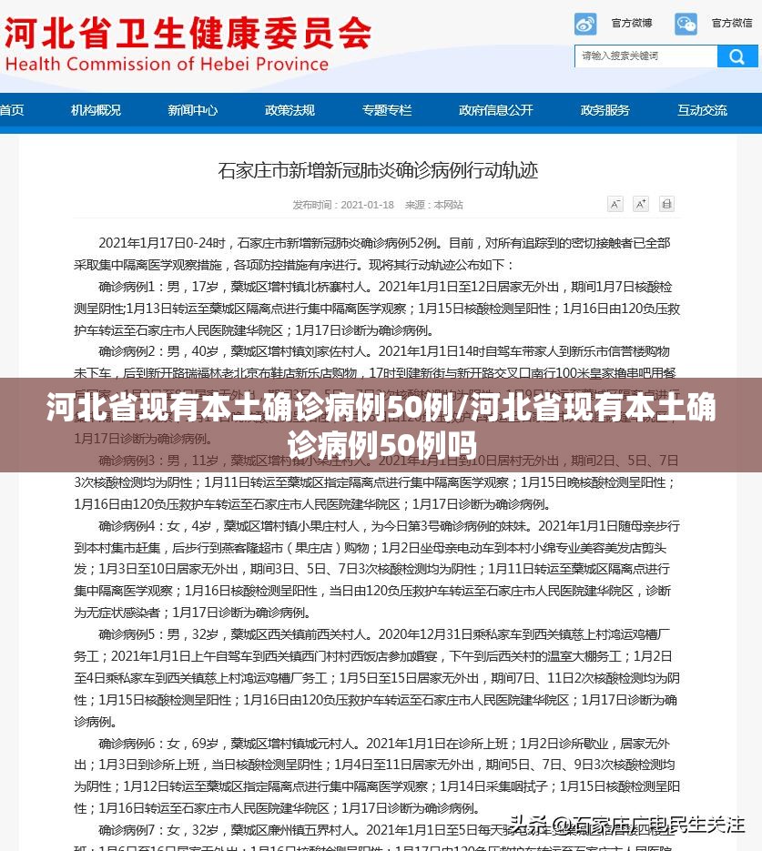 河北省现有本土确诊病例50例/河北省现有本土确诊病例50例吗