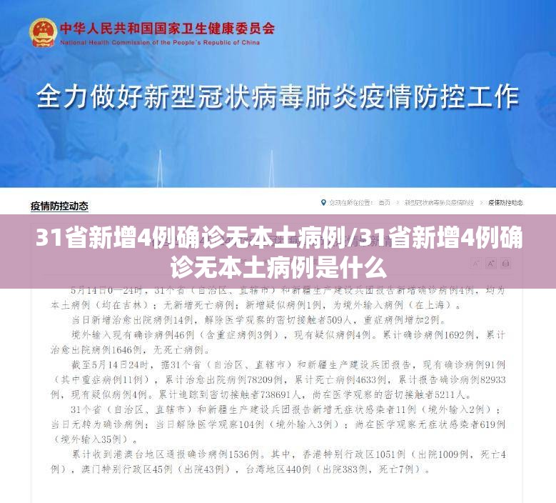 31省新增4例确诊无本土病例/31省新增4例确诊无本土病例是什么 31省新增4例确诊无本土病例/31省新增4例确诊无本土病例是什么