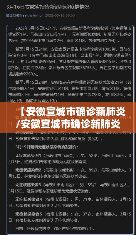 【安徽宣城市确诊新肺炎/安徽宣城市确诊新肺炎病例】