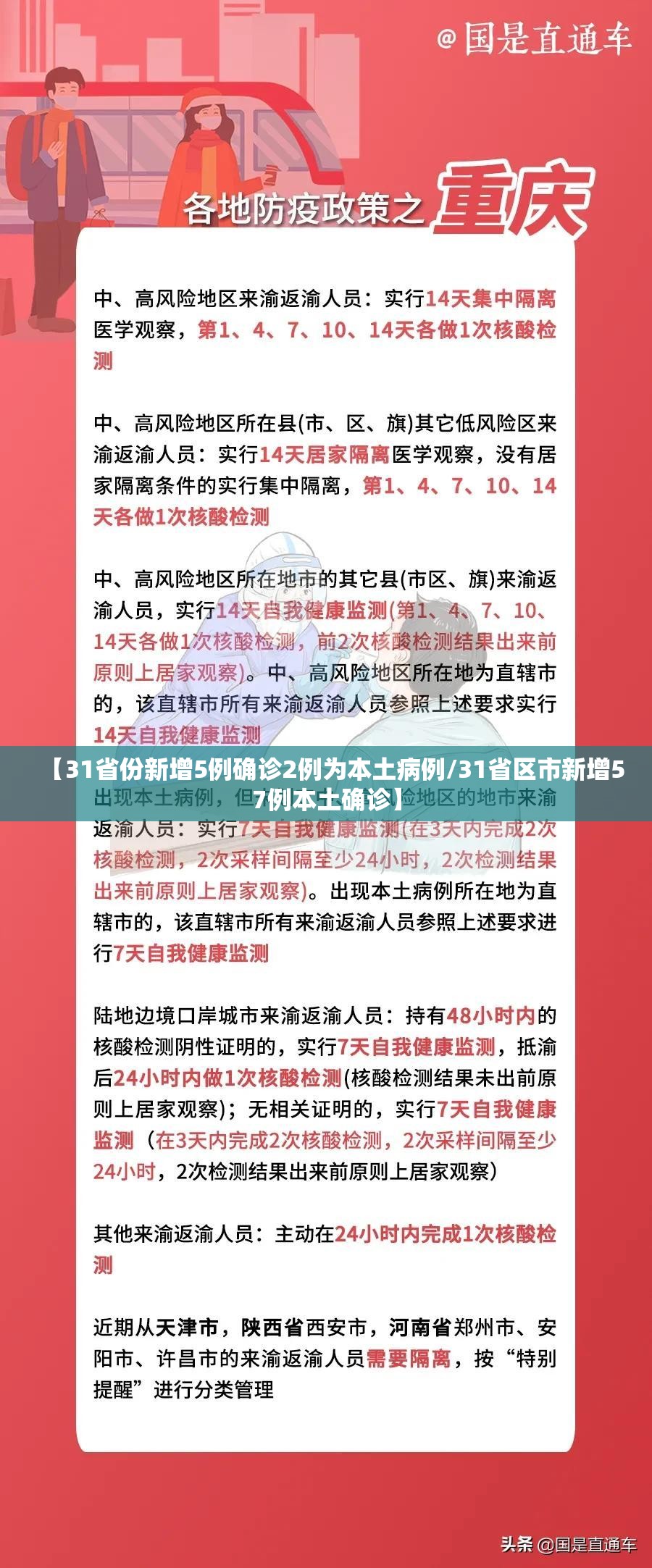 【31省份新增5例确诊2例为本土病例/31省区市新增57例本土确诊】