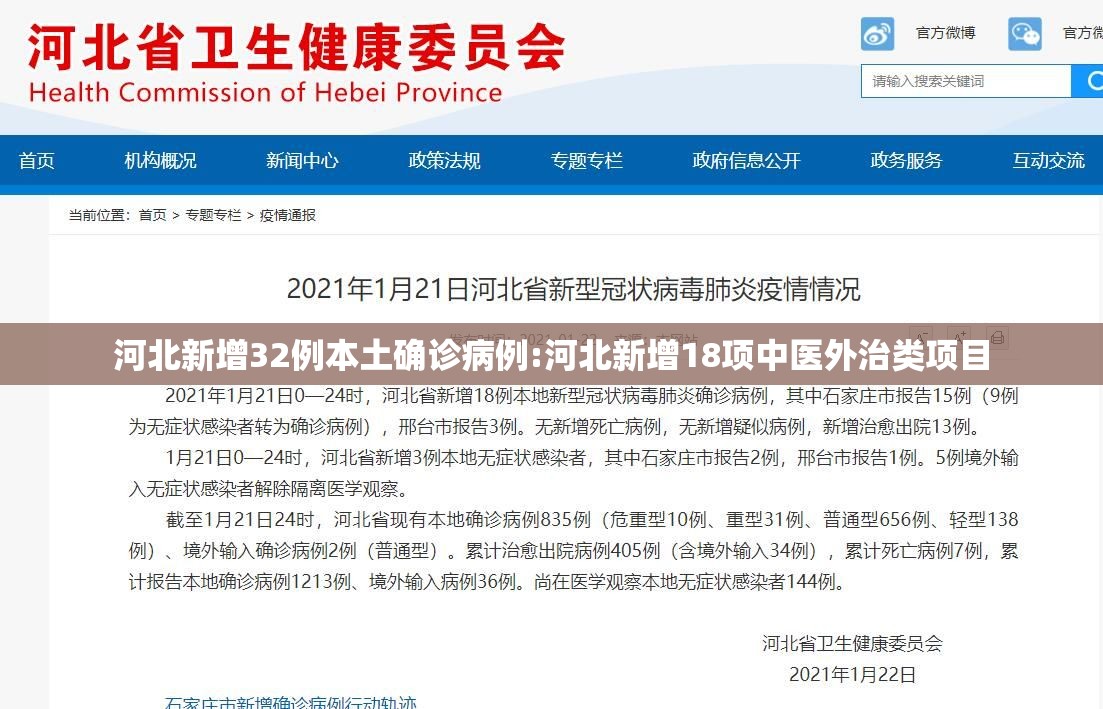 河北新增32例本土确诊病例:河北新增18项中医外治类项目 河北新增32例本土确诊病例:河北新增18项中医外治类项目