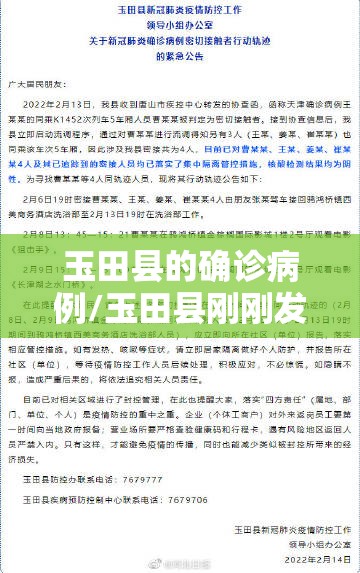 玉田县的确诊病例/玉田县刚刚发生的重大新闻
